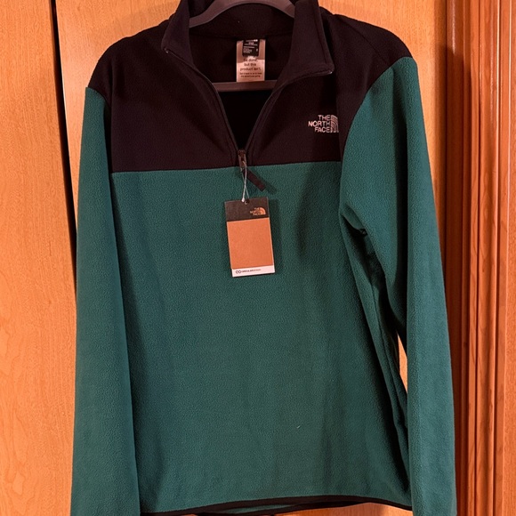 The North Face Other - The North Face Men's Black and Green fleece Zip-Up pulll over NWT